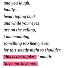 this is not a joke. love me. love me.